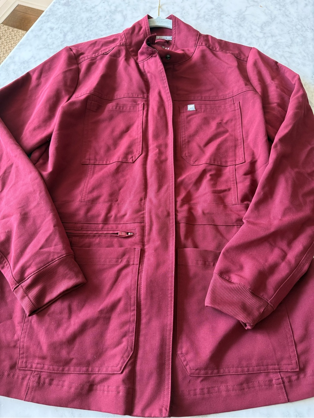 Fabletics Scrubs Burgundy Utility Jacket Women’s Medium